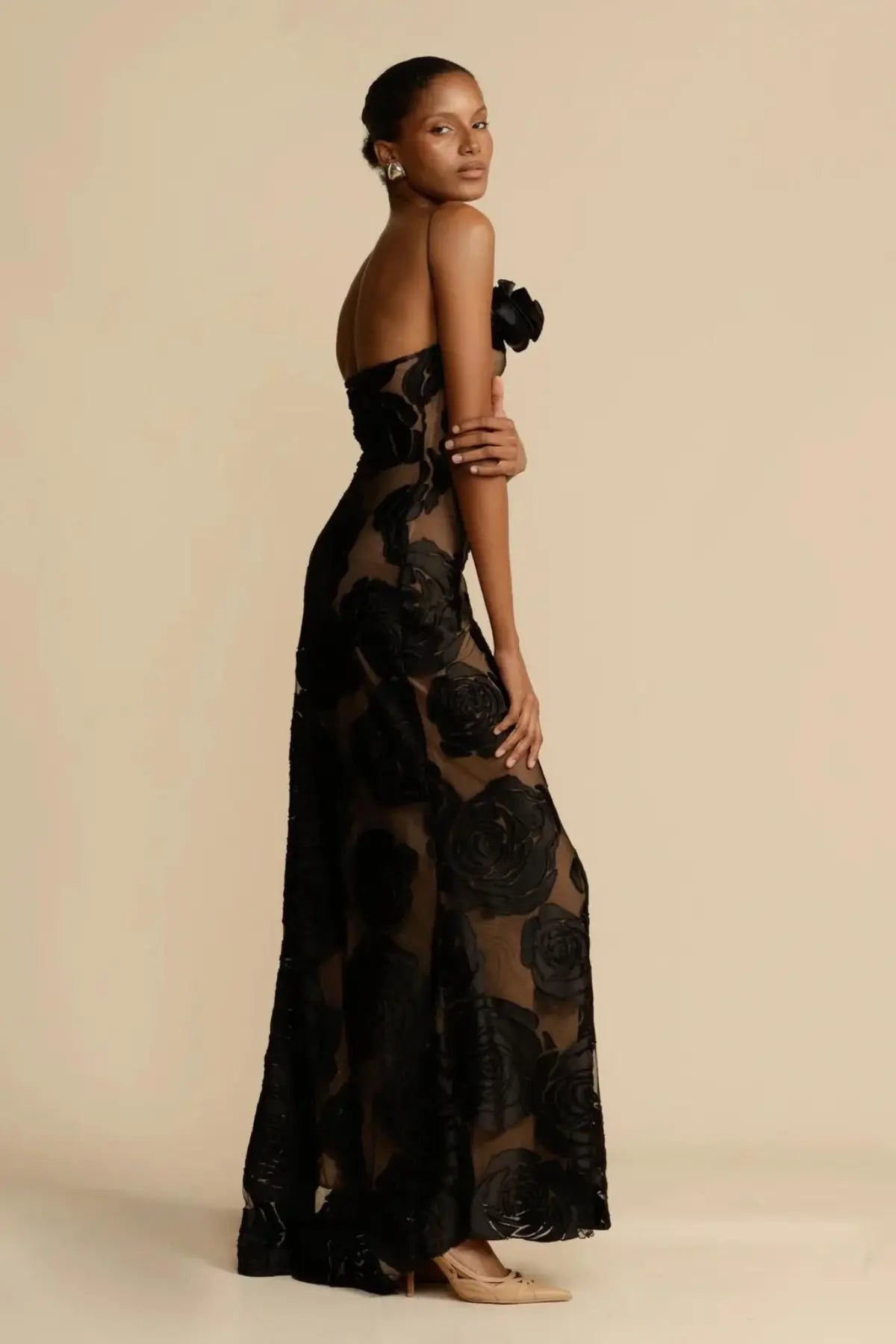 One Shoulder Evening Dress