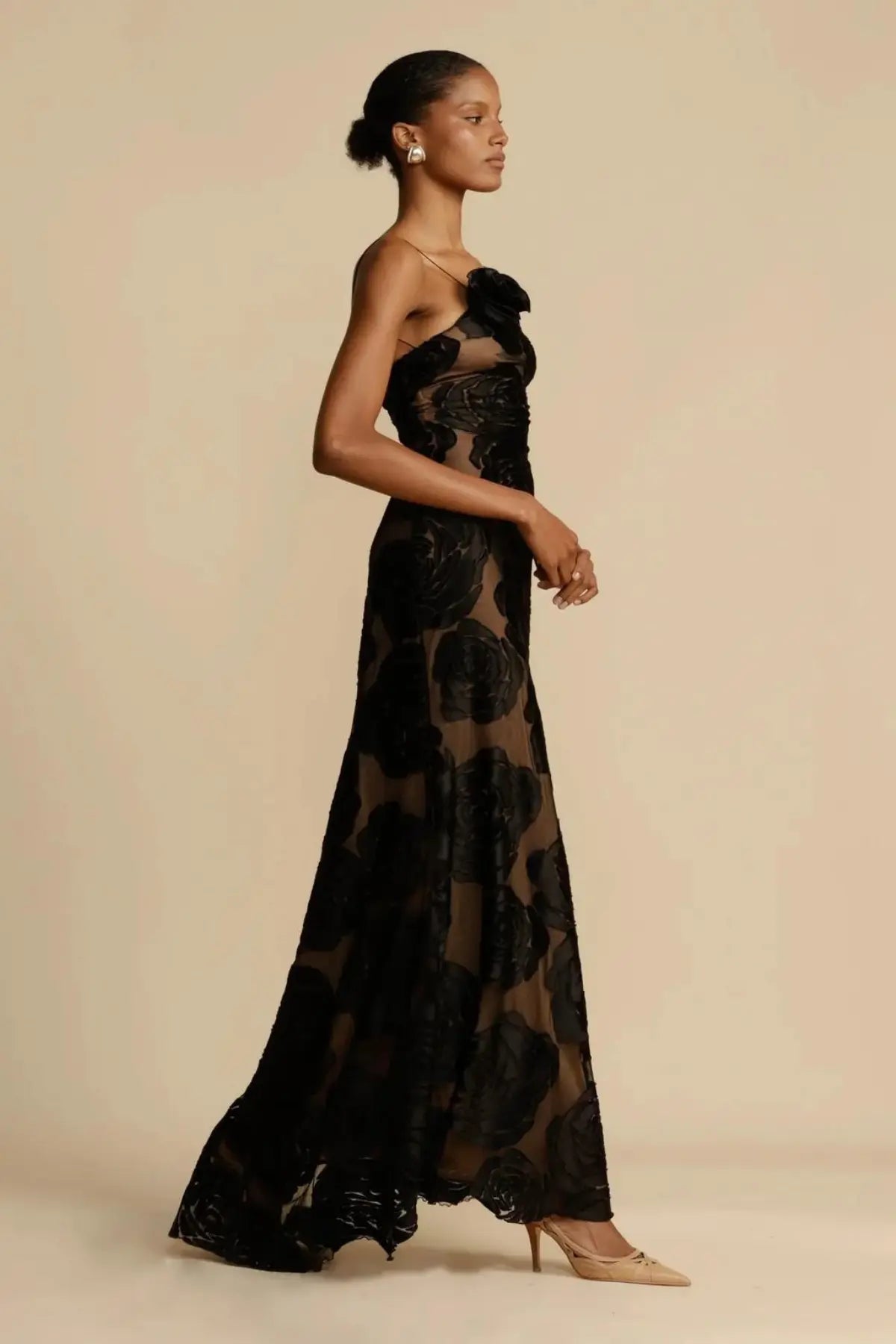 One Shoulder Evening Dress