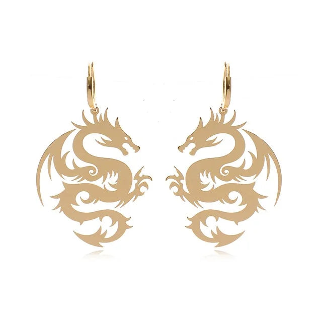 Long Dragon Earrings