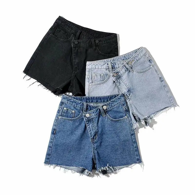 Vintage Denim Tassel Shorts