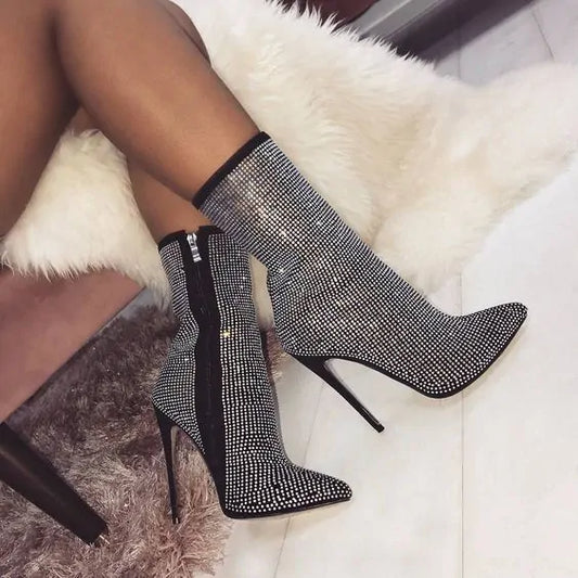 Crystal Ankle Boots