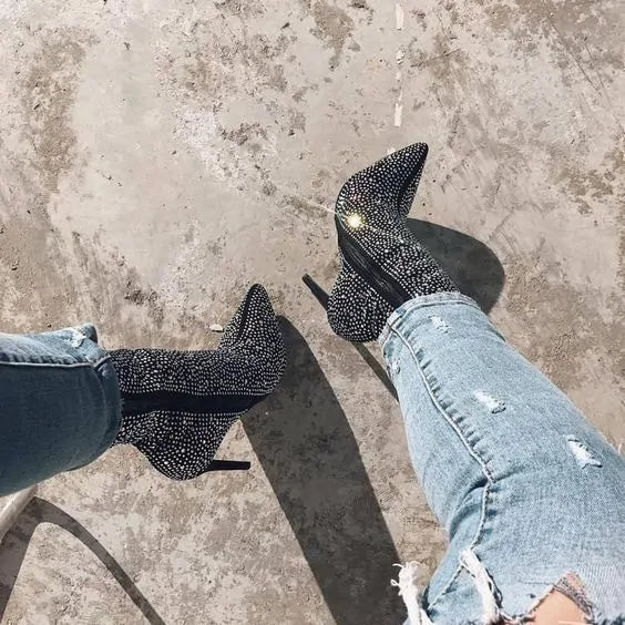 Crystal Ankle Boots