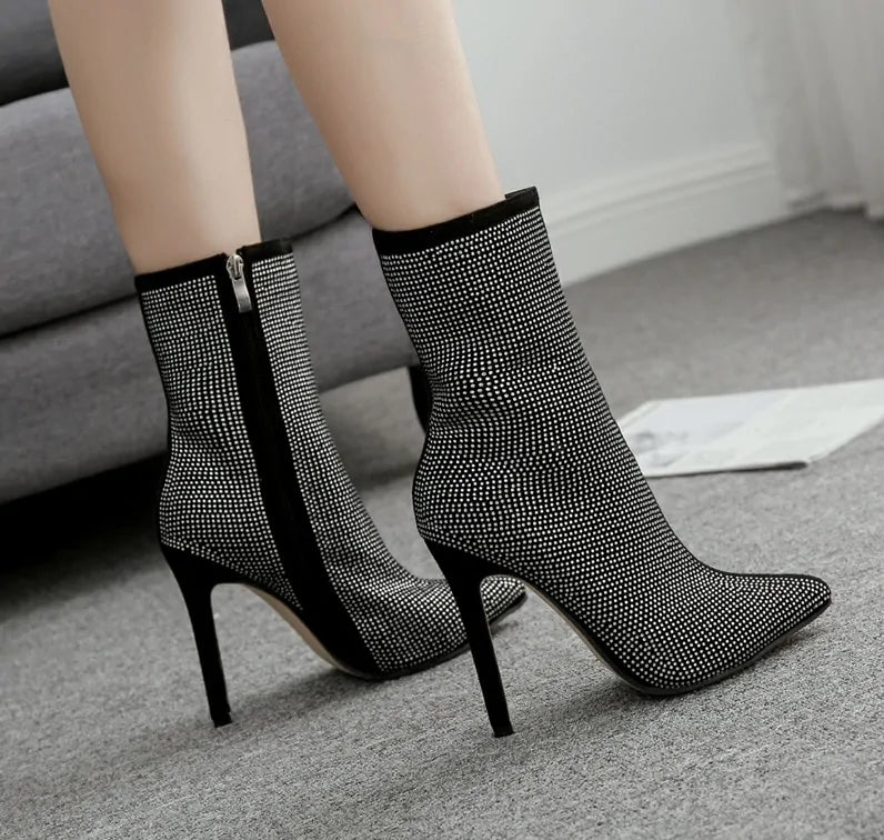 Crystal Ankle Boots